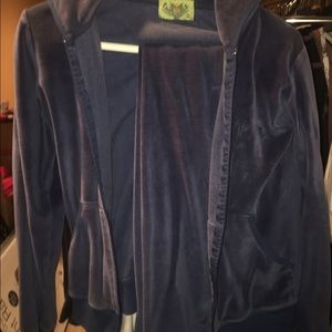 Dark blue juicy velour tracksuit