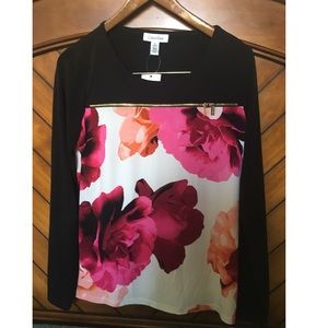 Calvin Klein Top with Zipper across Chest