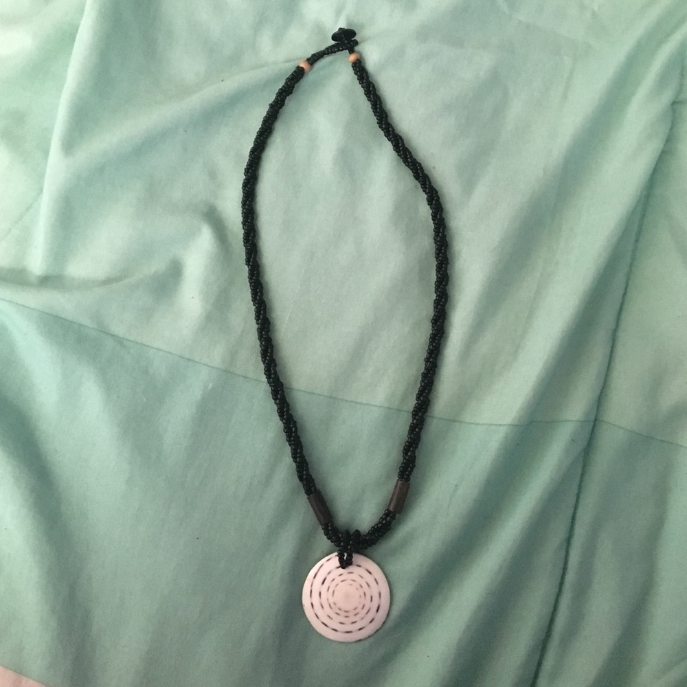 Black and White Pendant Necklace