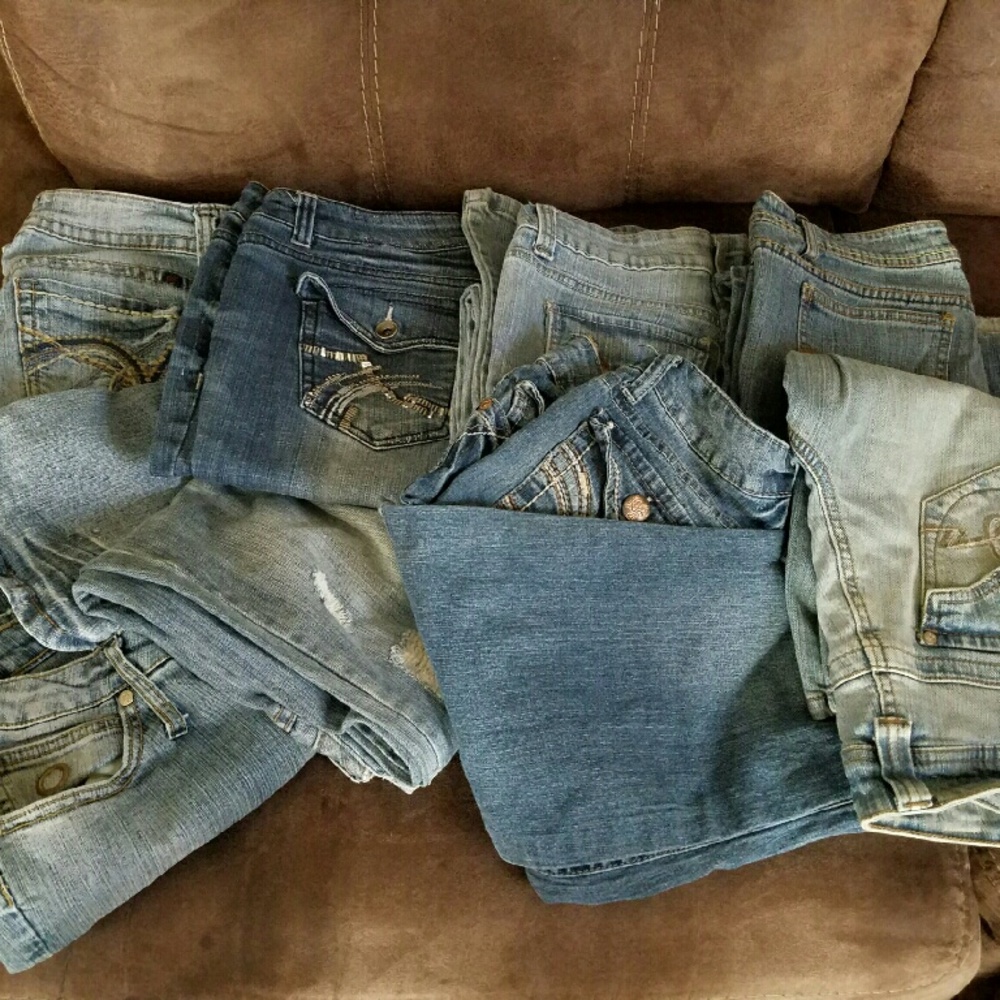 SOLD!! (8) Pairs of jeans Size 7.   $30 for all 8