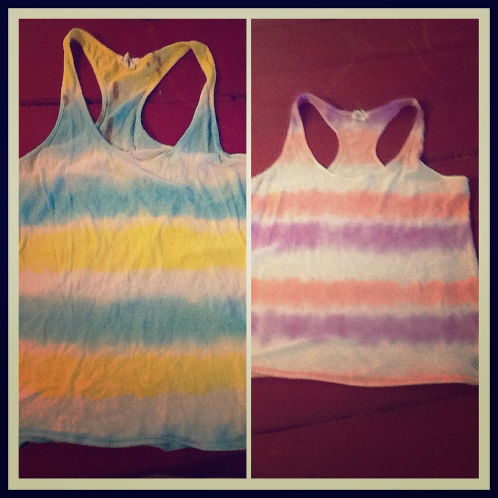 Tie dye tank tops