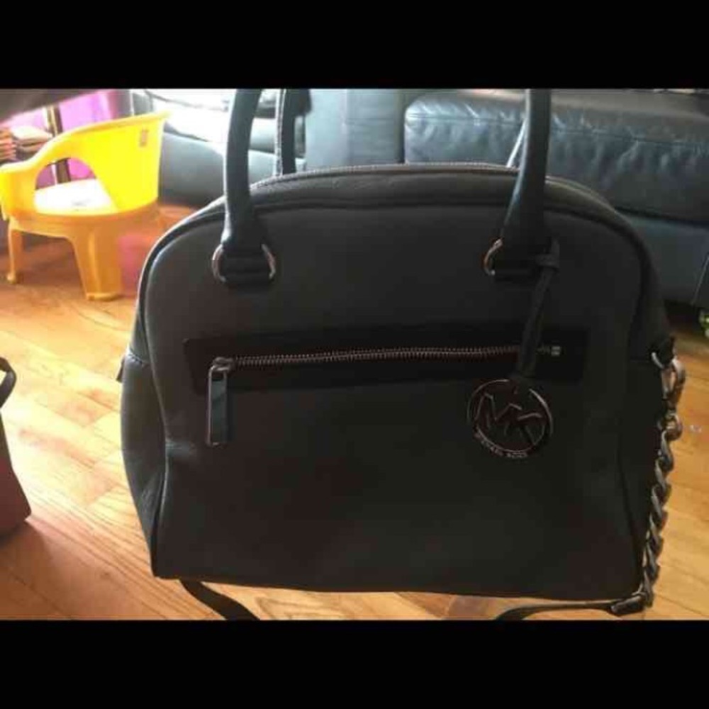 Michael Kors Knox 2 Tone Leather Satchel