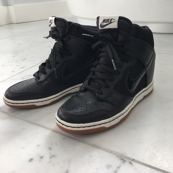 Nike Shoes Black Wedge Dunk Sky High Sneakers Poshmark Nike Shoes Black Wedge Dunk Sky High Sneakers Poshmark