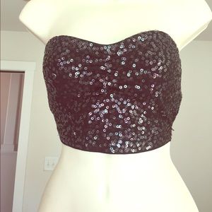 Sparkly bandeau top