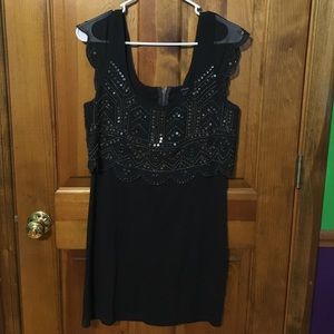 American eagle black sequin dress large