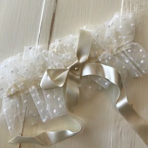 Florrie Mitton Accessories - Innocence spot tulle garter Florrie Mitton Accessories - Innocence spot tulle garter