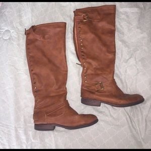 Brown Bamboo Riding Boots