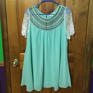 Umgee mint lace dress size large
