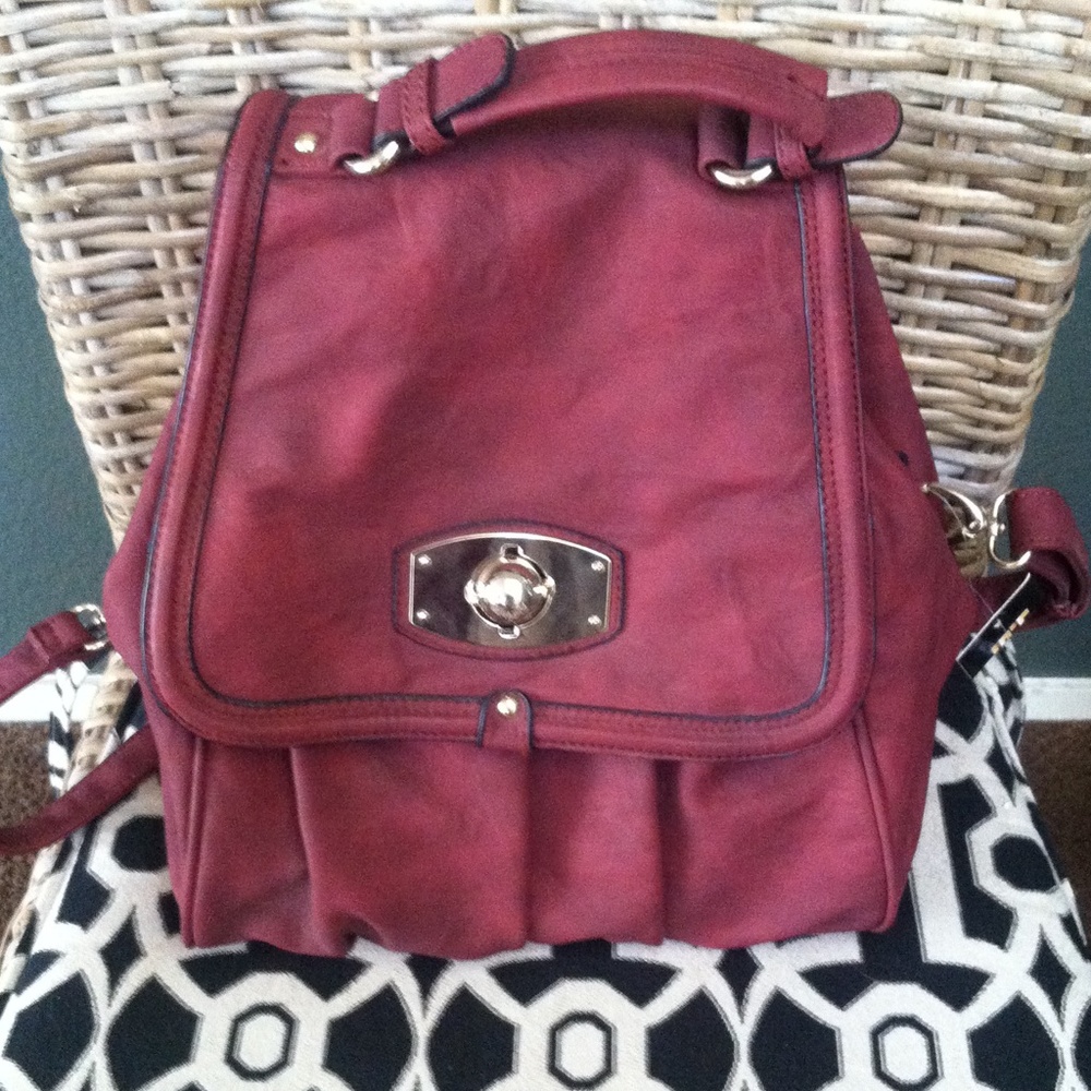 Burgundy Backpack/Travel bag