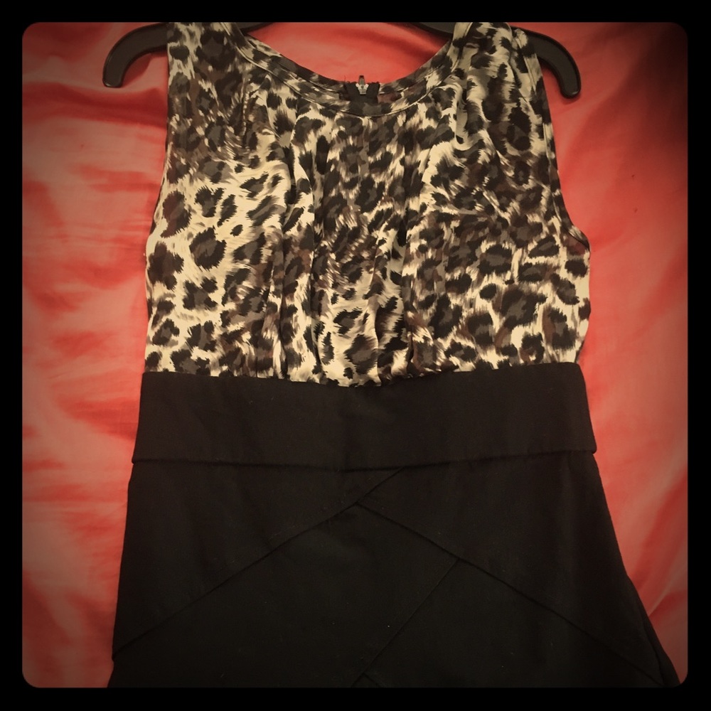 Small black and cheetah print dress from forever21