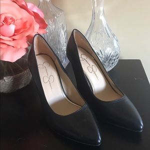 Jessica Simpson Black Wedge Pump