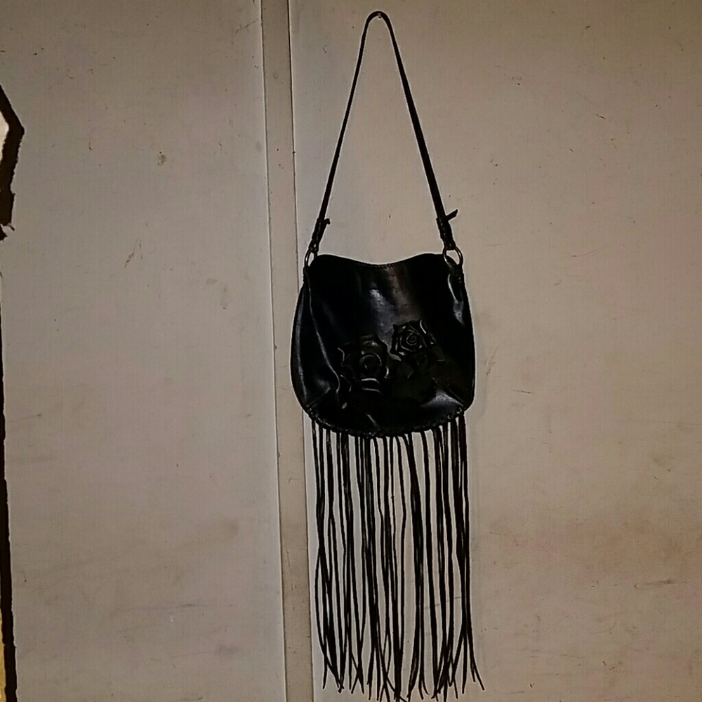 Re-posh black leather bag