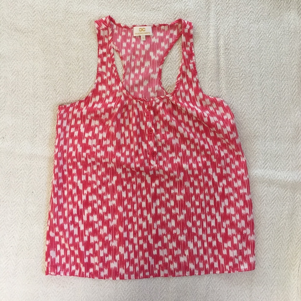 Red & White Racerback Tank