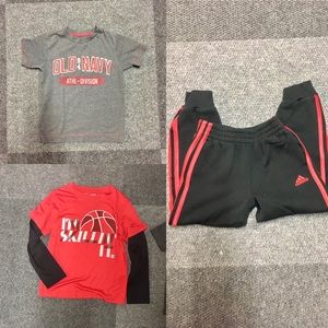 Adidas jogging pants & tee shirt bundle
