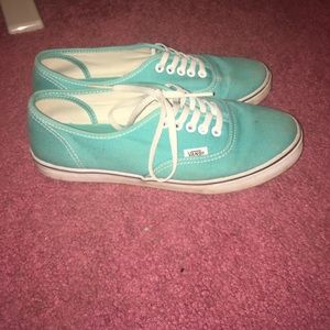Women's bright blue Vans