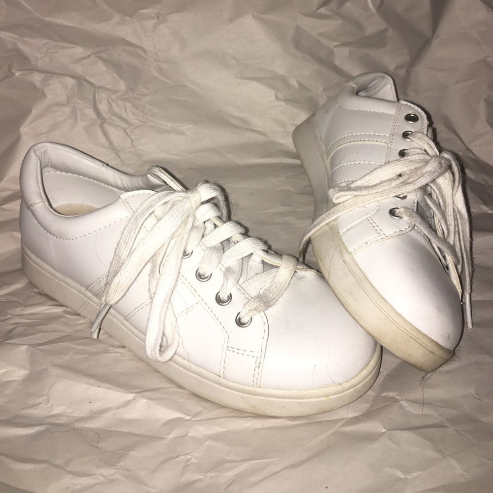 Plain White Sneakers