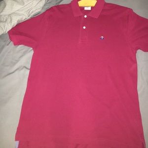 Burgundy Brooks Brothers Men's Small Polo