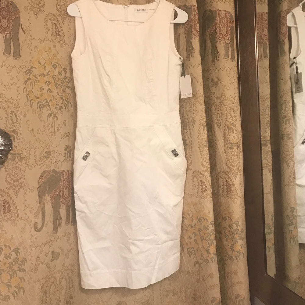 White Dress Calvin Klein brand new!🦋
