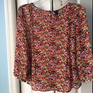 Sheer Floral Blouse