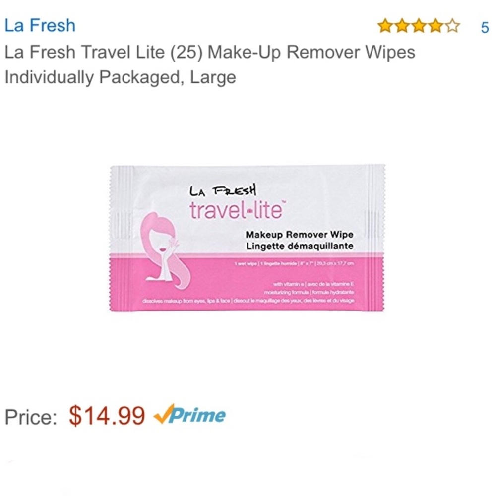 ( 25 ) make up remover individual wipes La Fresh