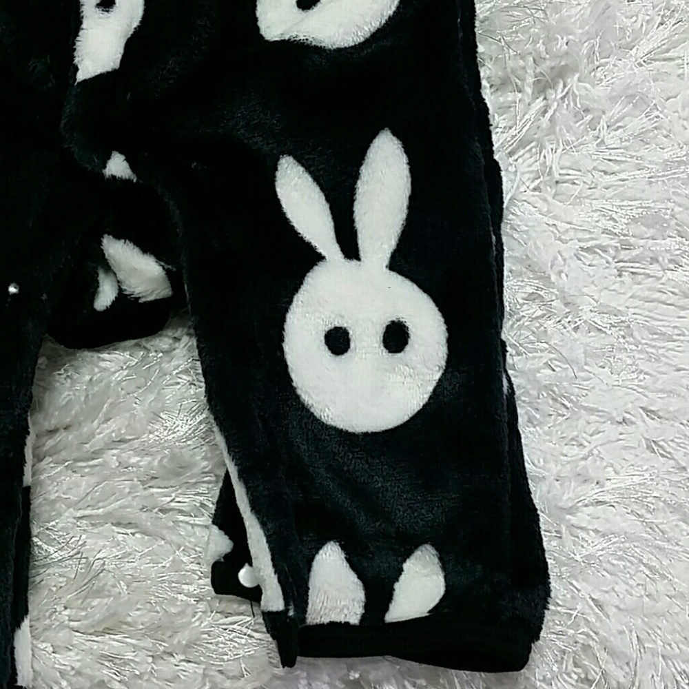 White Fur Bunnies Bodysuit Hoodie.   Kids - Picture 2 of 4