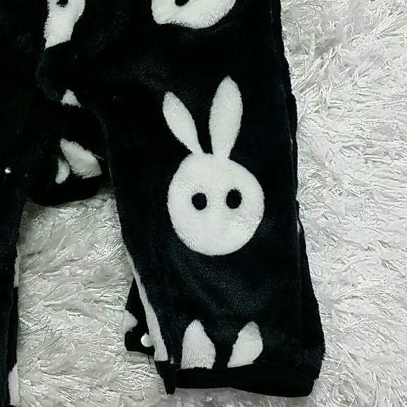 White Fur Bunnies Bodysuit Hoodie.   Kids - Picture 2 of 4