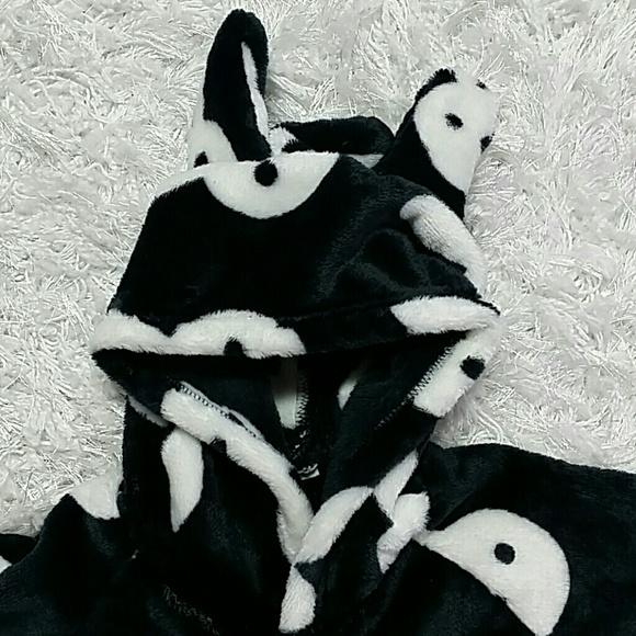 White Fur Bunnies Bodysuit Hoodie.   Kids - Picture 3 of 4