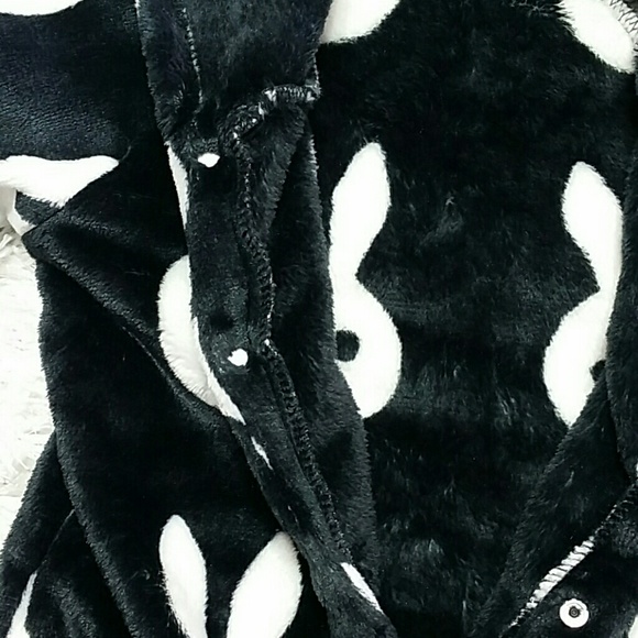 White Fur Bunnies Bodysuit Hoodie.   Kids - Picture 4 of 4