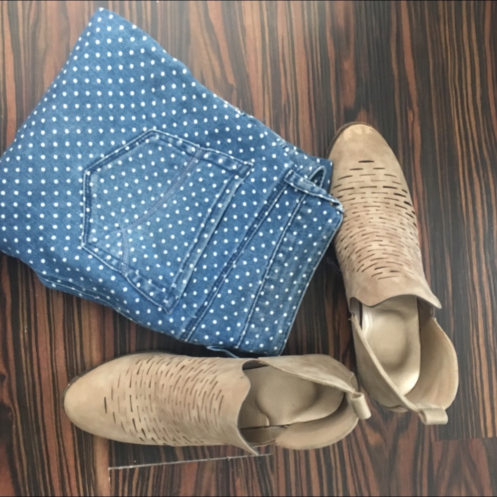 Polka dot jeans