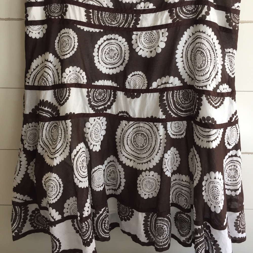 BCBG Maxazria cotton A-line skirt.