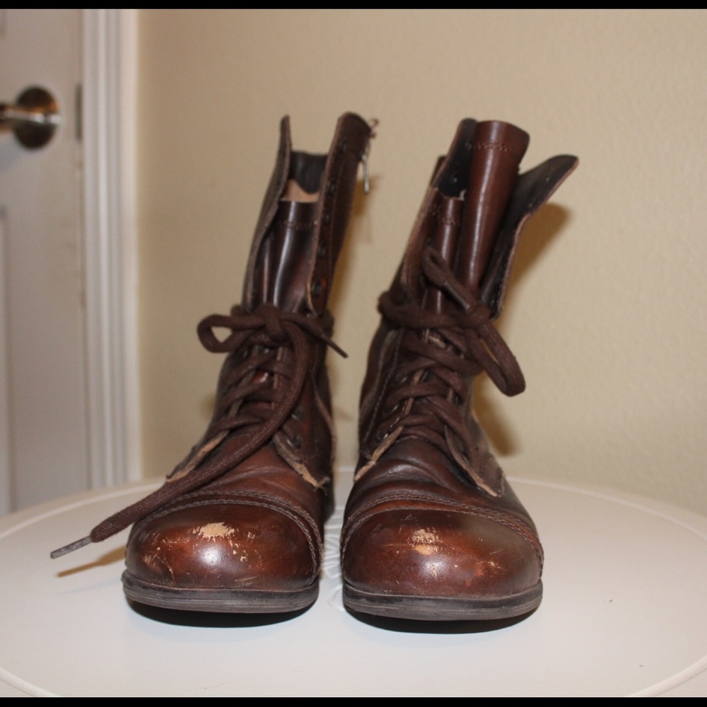 Steve Madden Brown Combat Boots