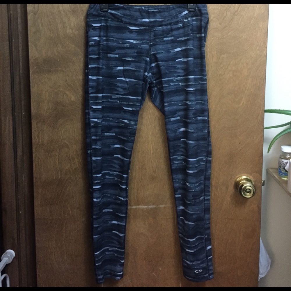 C9 champion grey/black/white athletic leggings.