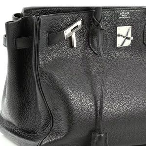 Women's HERMES-PARIS Black Folio Handbag Size L