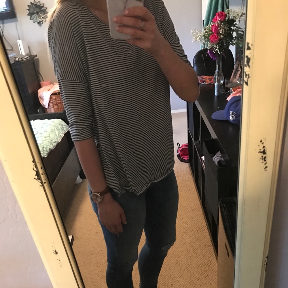 Black and white stripped shirt