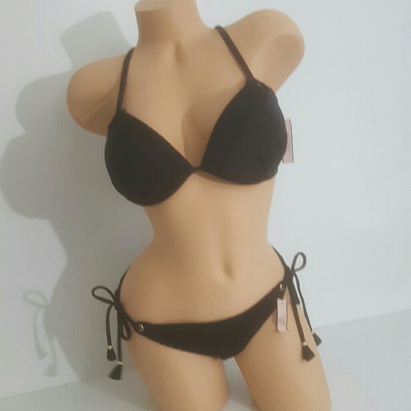 Victoria's secrets 36C BLACK BIKINI BUNDLE NWT