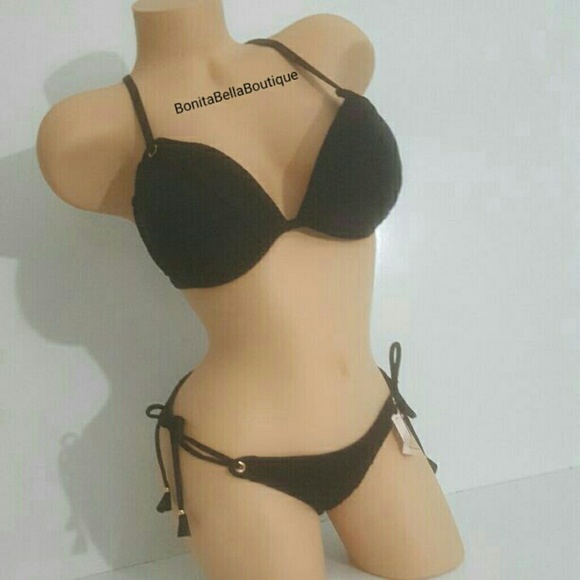 Victoria's secrets 36C BLACK BIKINI BUNDLE NWT