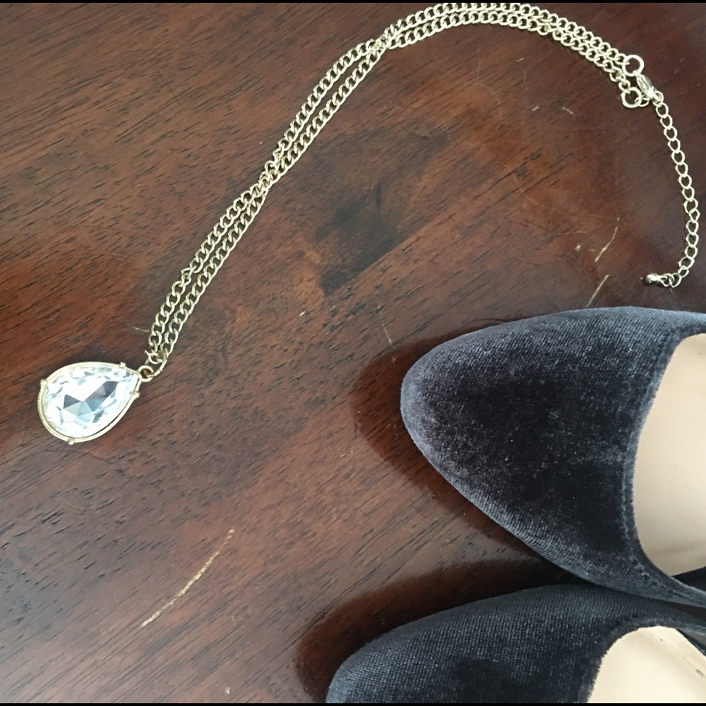 Faux diamond necklace