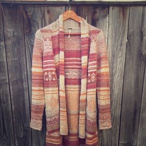 Free People Long Boho Duster Cardigan