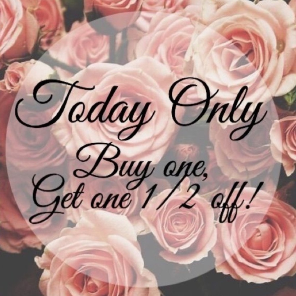 BUY ONE GET ONE 50% off