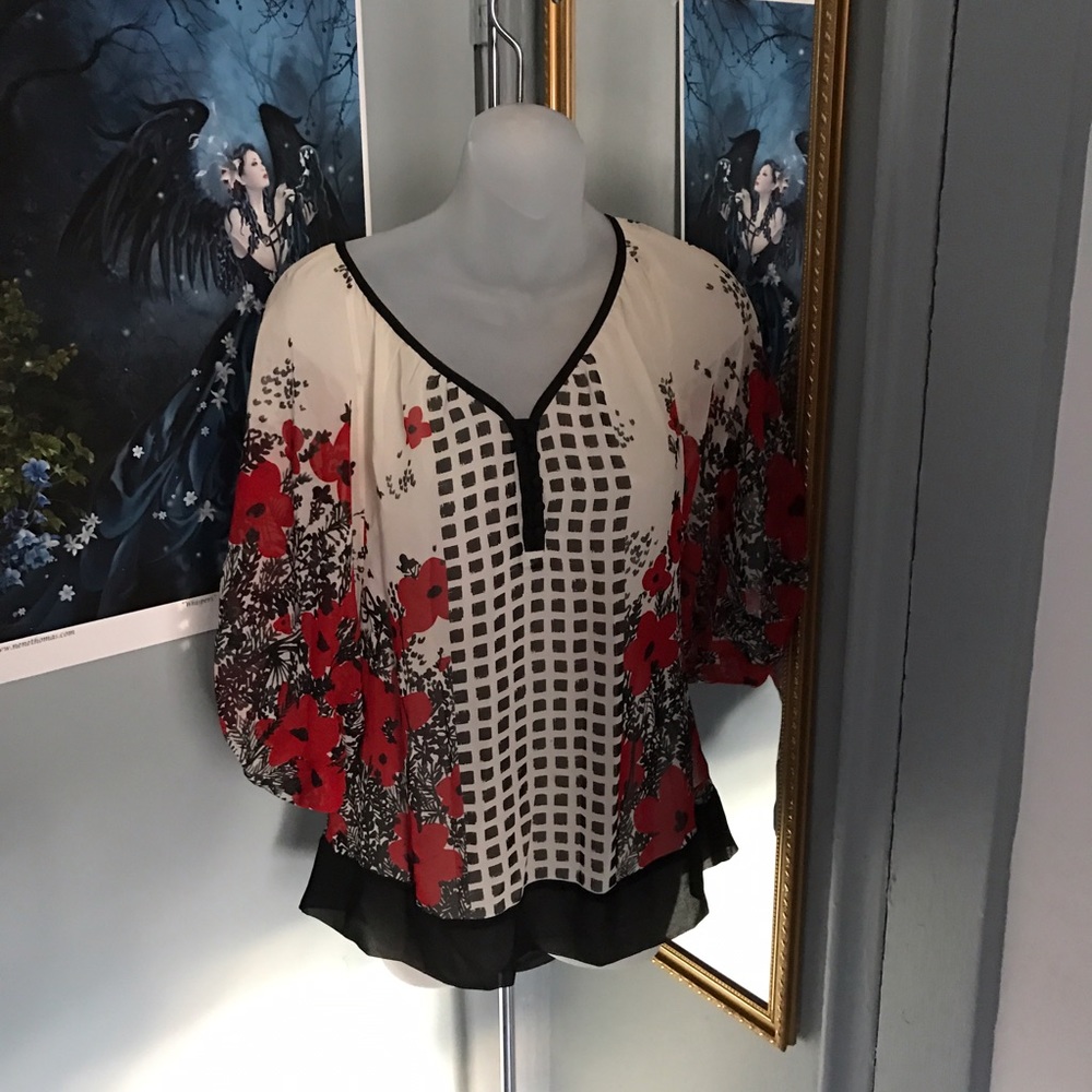 Anthropologie Fei Top Semisheet Blouse