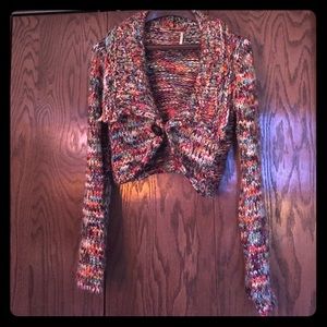 Free People rainbow cropped sweater