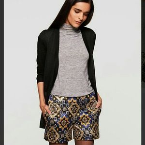 Loft Women's Blue Shimmer Bloom Shorts size 8