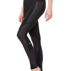 Alo Undertone Leggings, Black/Black Glossy, Medium