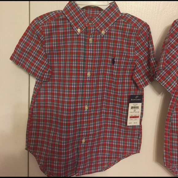 Ralph Lauren boy Madras plaid short sleeve shirt - Picture 2 of 4