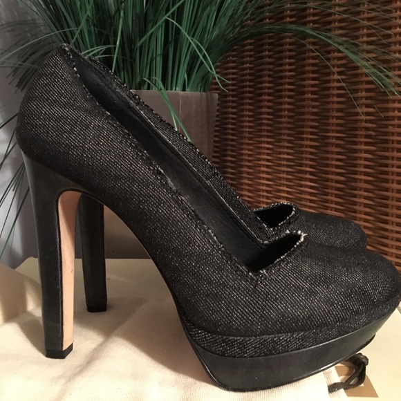 🔥NIB Diesel Melrose Ashly Black Denim Pump🔥 - Picture 2 of 5