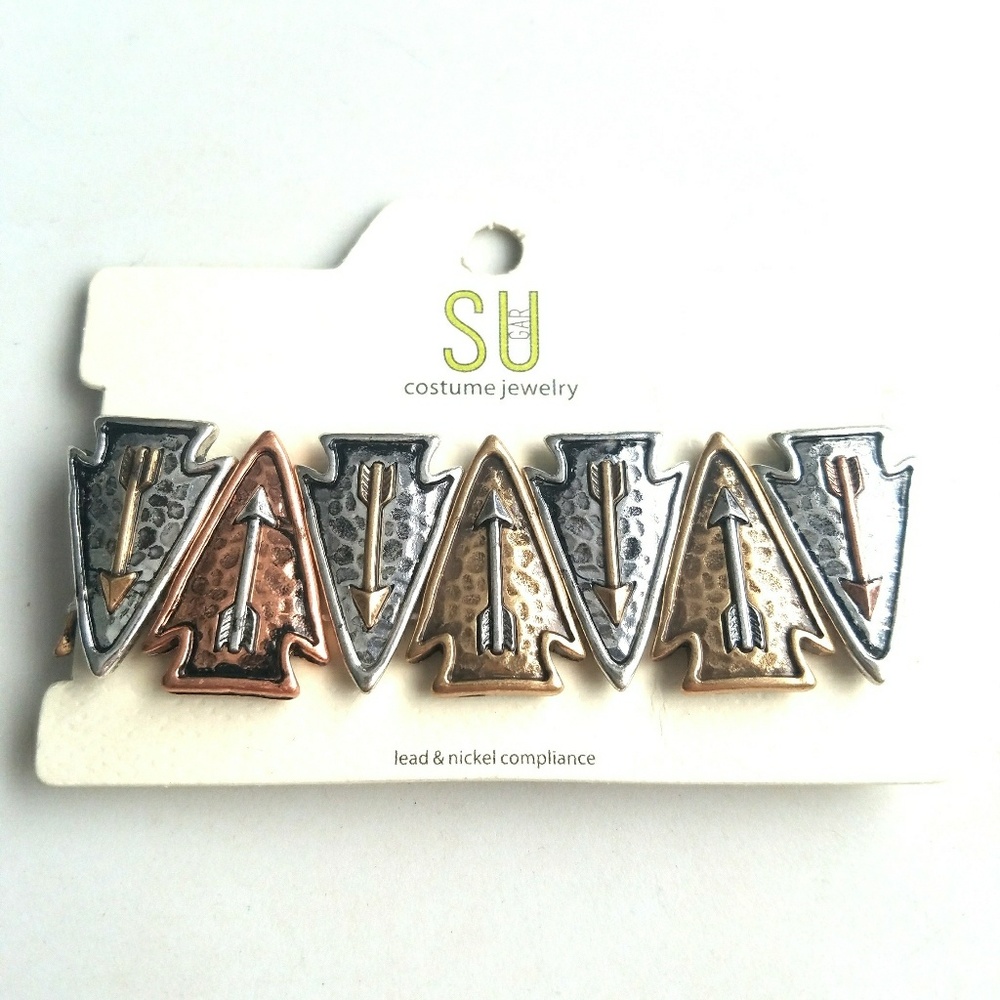 Arrowhead etched linked bracelet - Picture 2 of 3