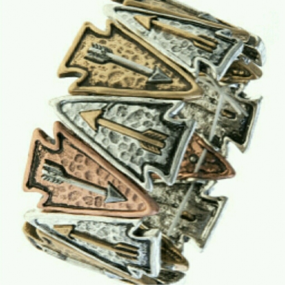 Arrowhead etched linked bracelet - Picture 3 of 3