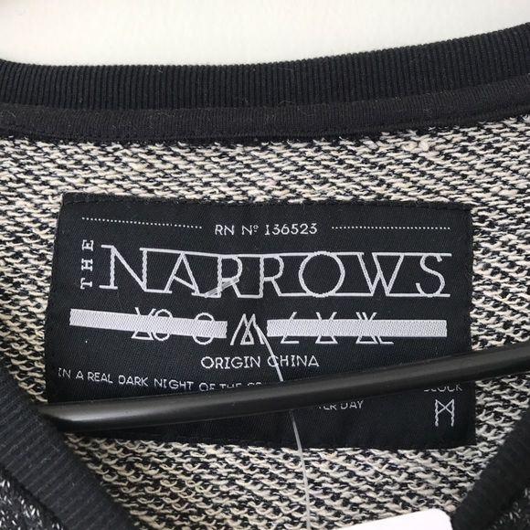 The Narrows Faux Leather Sleeve Crew Neck Sweater - Picture 4 of 4