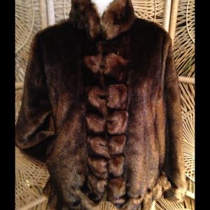 Faux Sable Fur Evening Jacket. Never worn