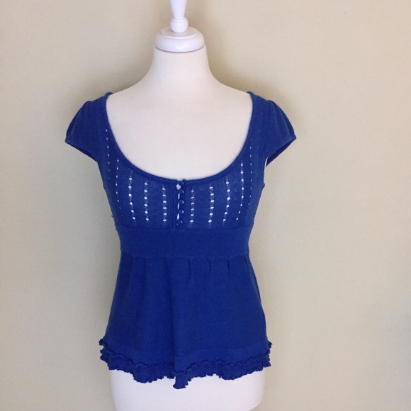 Free People Royal Blue Top Size S - Picture 2 of 7